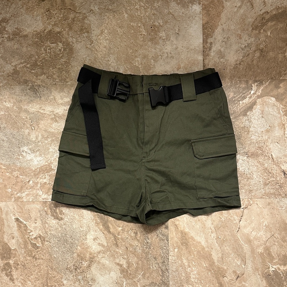Love Tree Olive Green Cargo Shorts
